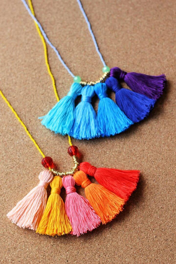 tassel necklace, unique ideas, how to, diy, diy crafts