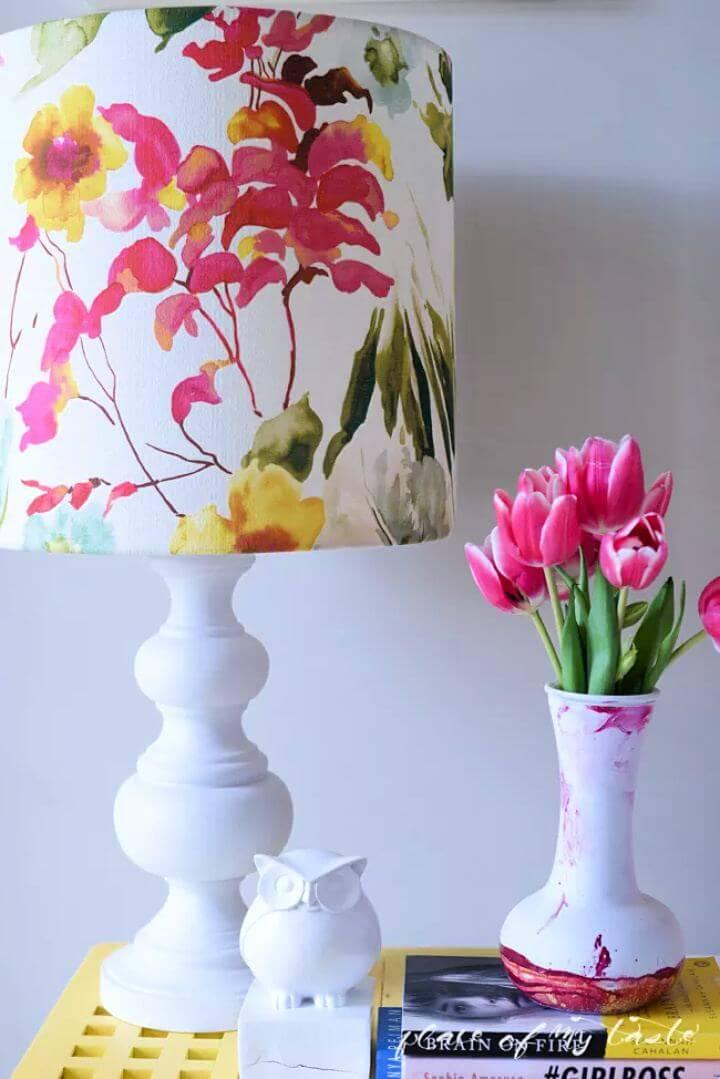 printed lampshade, diy lampshade, how to, do it yourself, creative, 