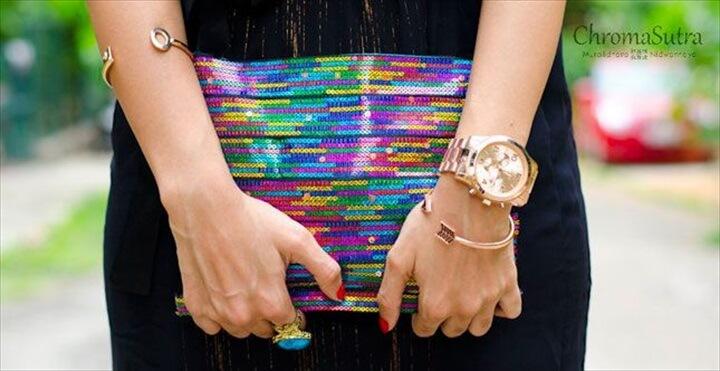 colorful clutch, diy clutches, diy crafts, diy fashion