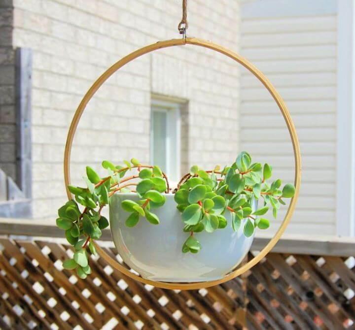hanging idea, diy hanging, planter, plants, garden