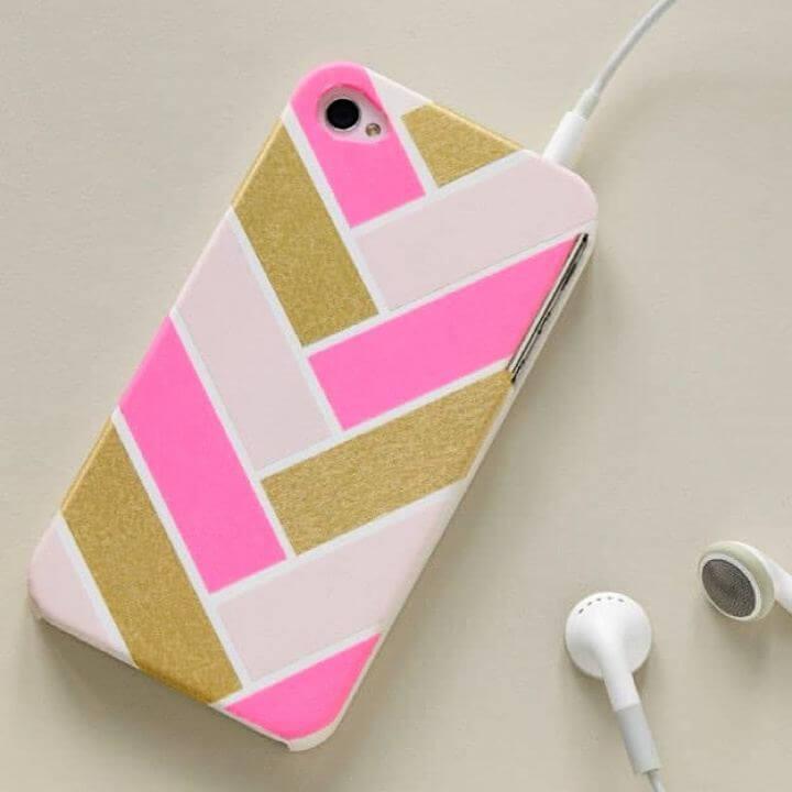 mobile decor, mobile cover, washi tape phone, creative ideas, creative crafts, how to, easy to