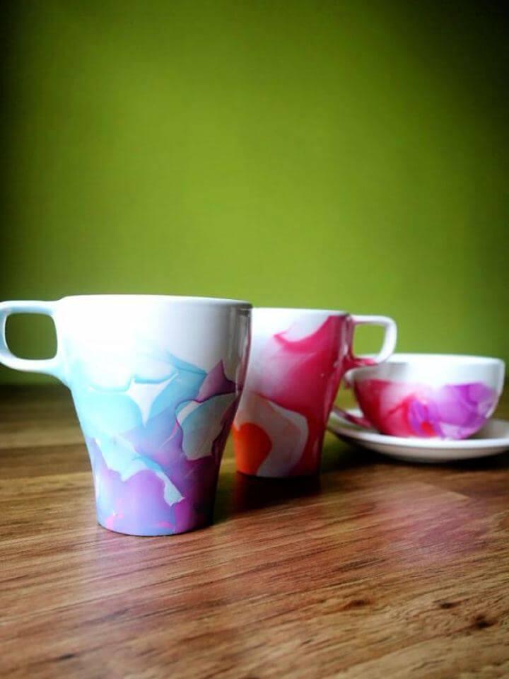simple mug, painted mug, craft mug, diy crafts idea, diy projects