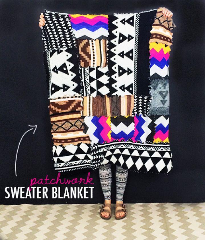 diy tutorials, diy blankets, diy crafts, diy projects, diy sweater blanket