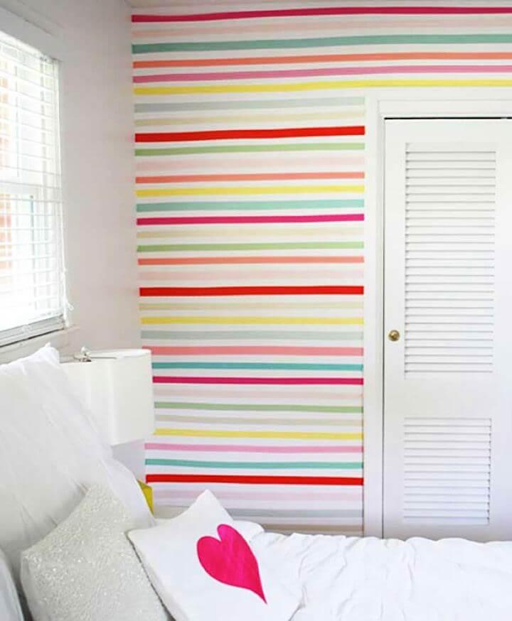 room decor, wall decor, how to, washi tape on wall, wall decor washi tape