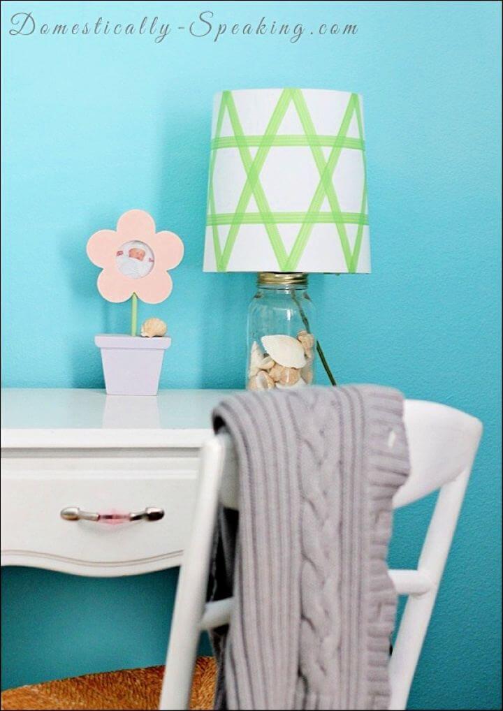 washi tape, washi tape lampshade, diy washi tape, diy crafts, diy projects, diy ideas