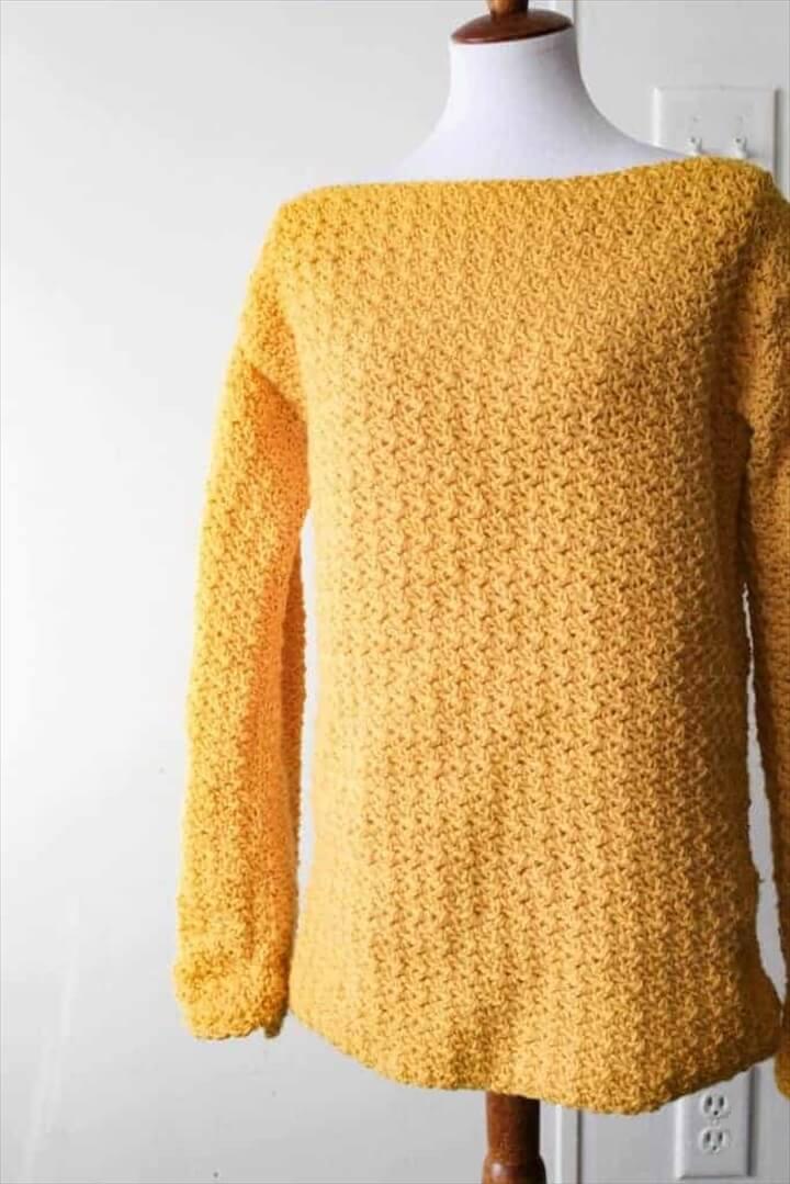 crochet sweater, crafts ideas, great, yellow sweater,