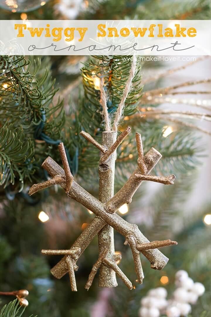 twiggy snowflake, christmas snowflake, cute idea, top ideas