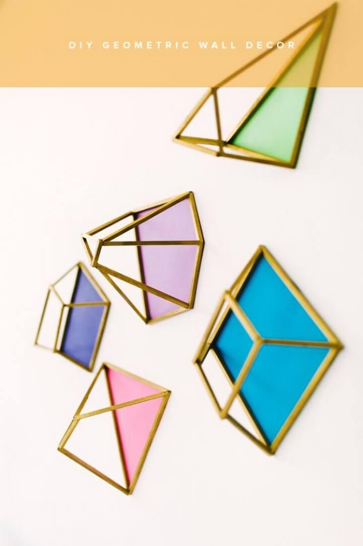 geometric, wall decor, diy ideas, diy crafts and projects