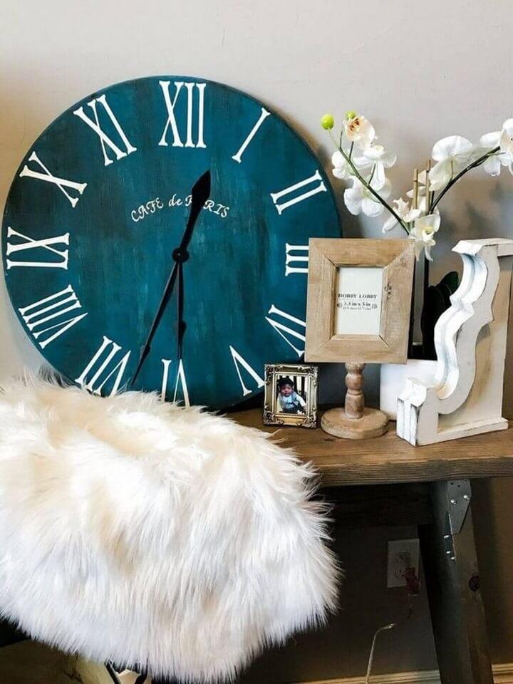 roman number clock, clock room decor, diy clock ideas, best ideas, tutorial