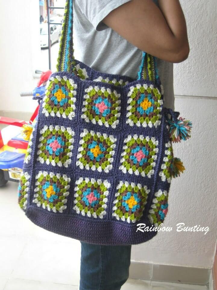 granny goes, shopping bags, crochet ideas,