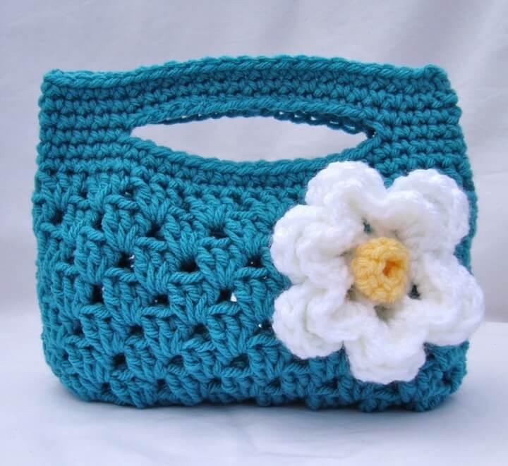 crochet, bag, with flowers, nice, crochet, how to, handmade
