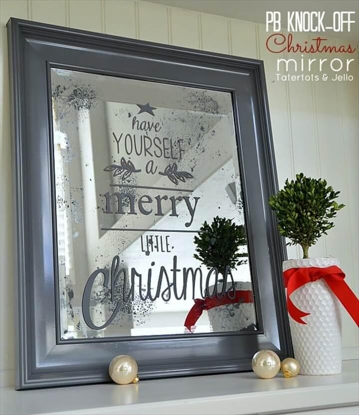 pottery barn, christmas, mirror christmas projects