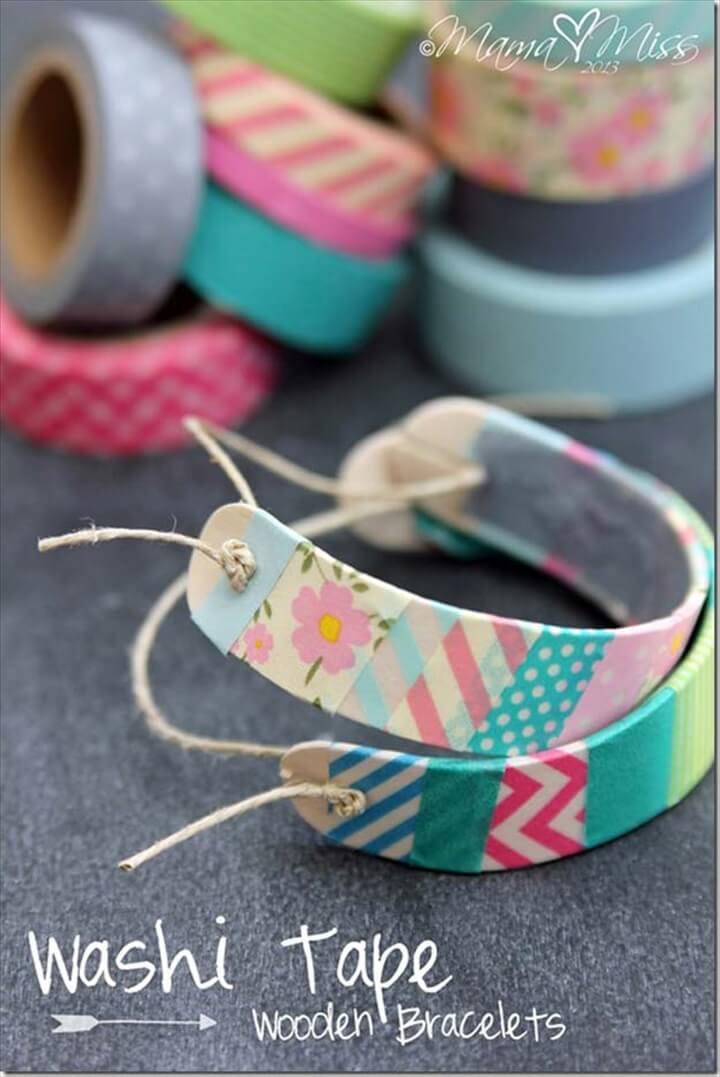 washi tape bracelets, bracelets, diy jewelry make and sell, earn money