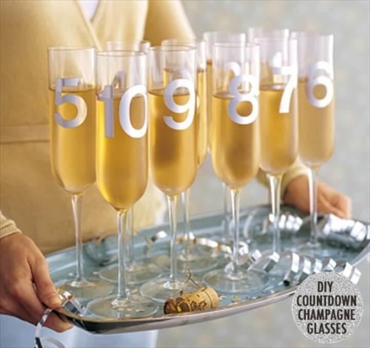 countdown, champagne glass, new year 2019