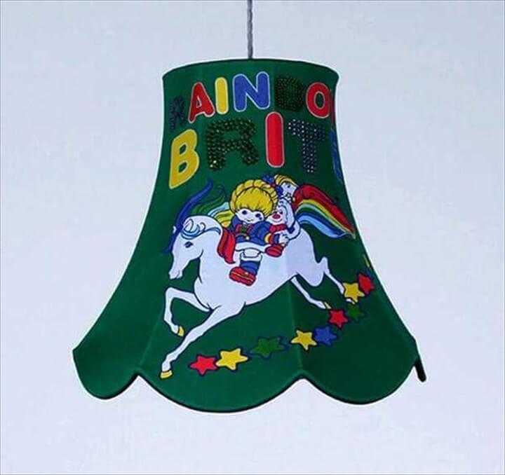 t shirt lampshade, recycled cloth lampshade, hanging lamps ideas