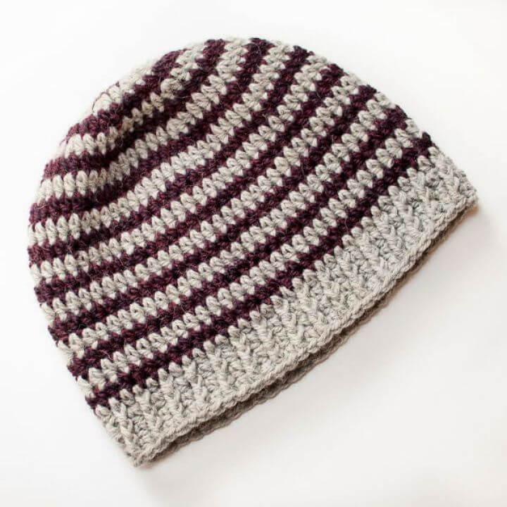 striped, crochet hats, 15 crochet hat ideas, diytomake.com how to crochet