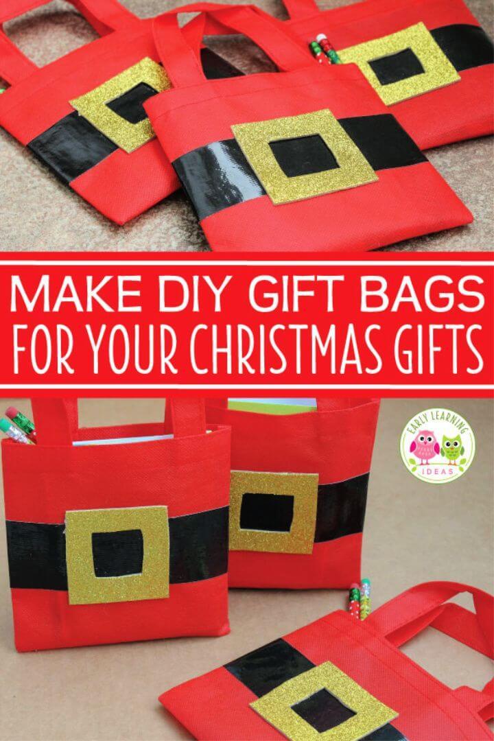 Christmas Gift Bags for Kids Make DIY Santa Bags
