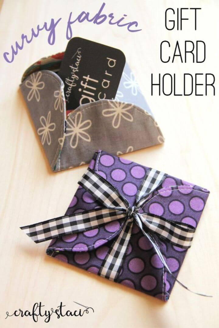 Curvy Fabric Gift Card Holder