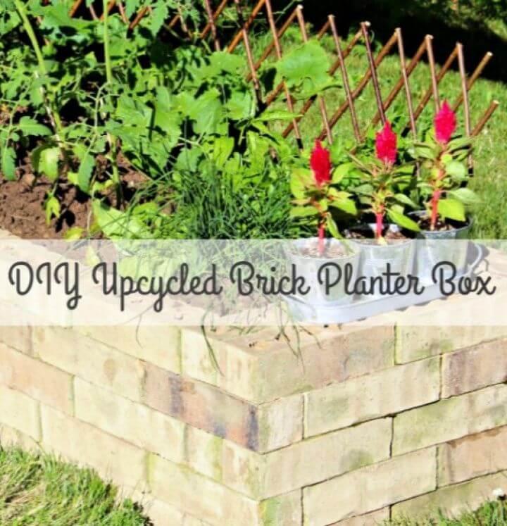 Cute DIY Upcycled Brick Planter Box