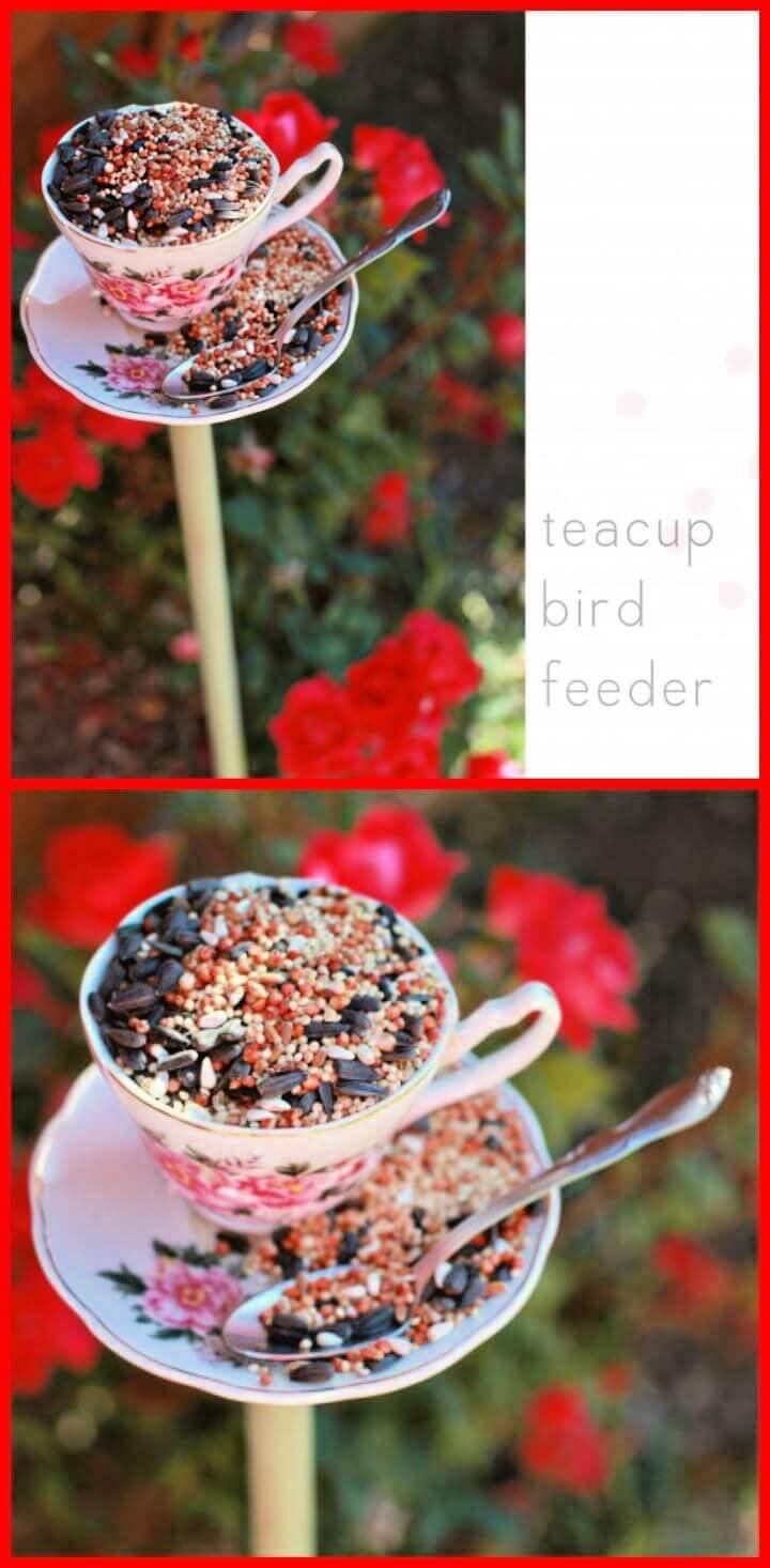 DIY Amazing Tea Cup Bird Feeder