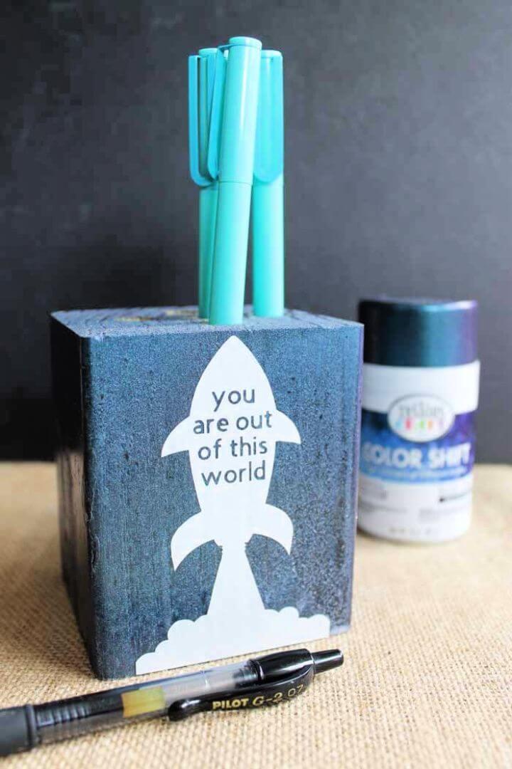 DIY Amazing Wooden Pencil Holder for Fathers Day