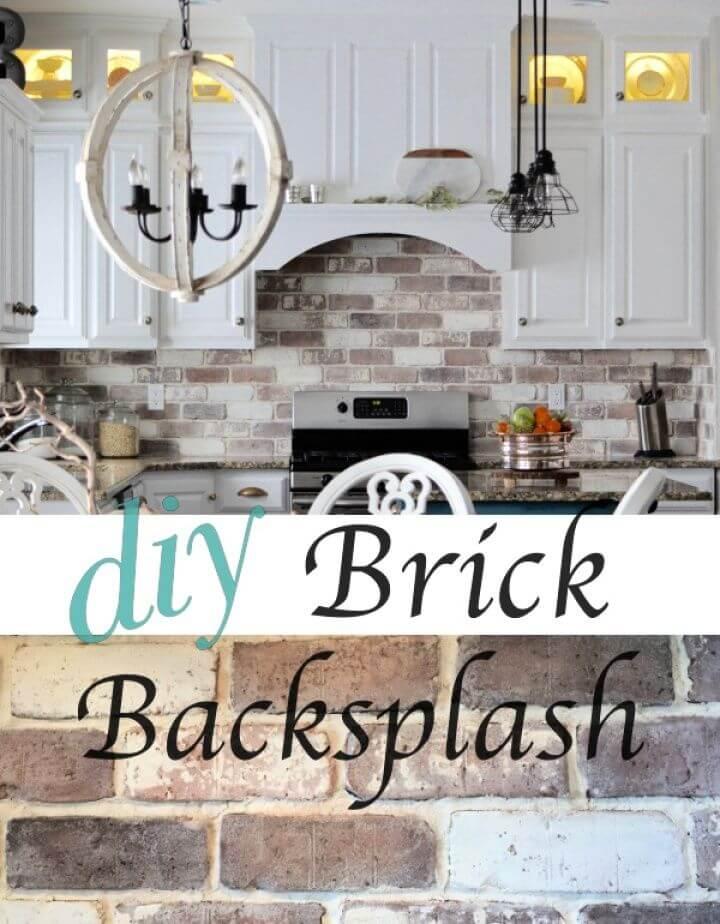 DIY Brick Veneer Backsplash Tutorial