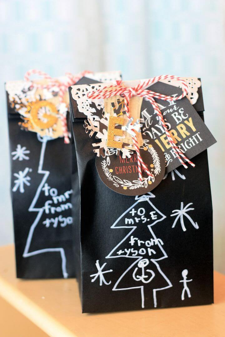 DIY Christmas Gift Bags for Teacher
