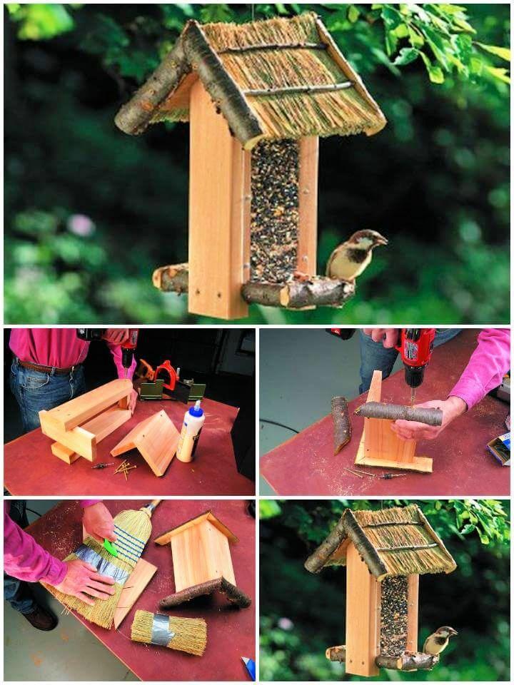 DIY Cozy Cabin Bird Feeder