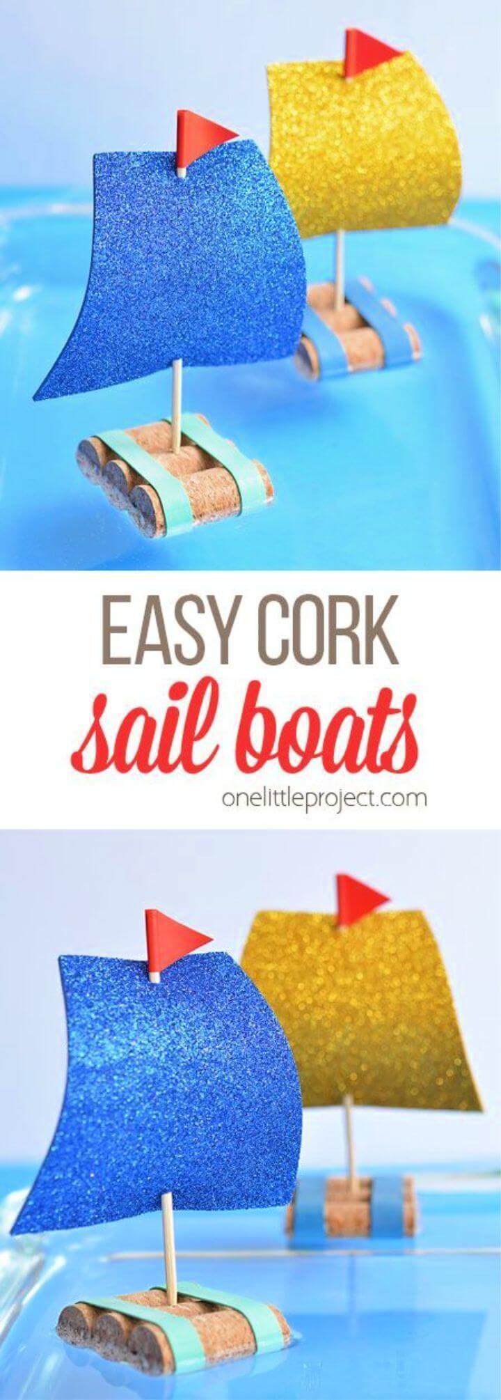 DIY Easy Cork Sail Boats