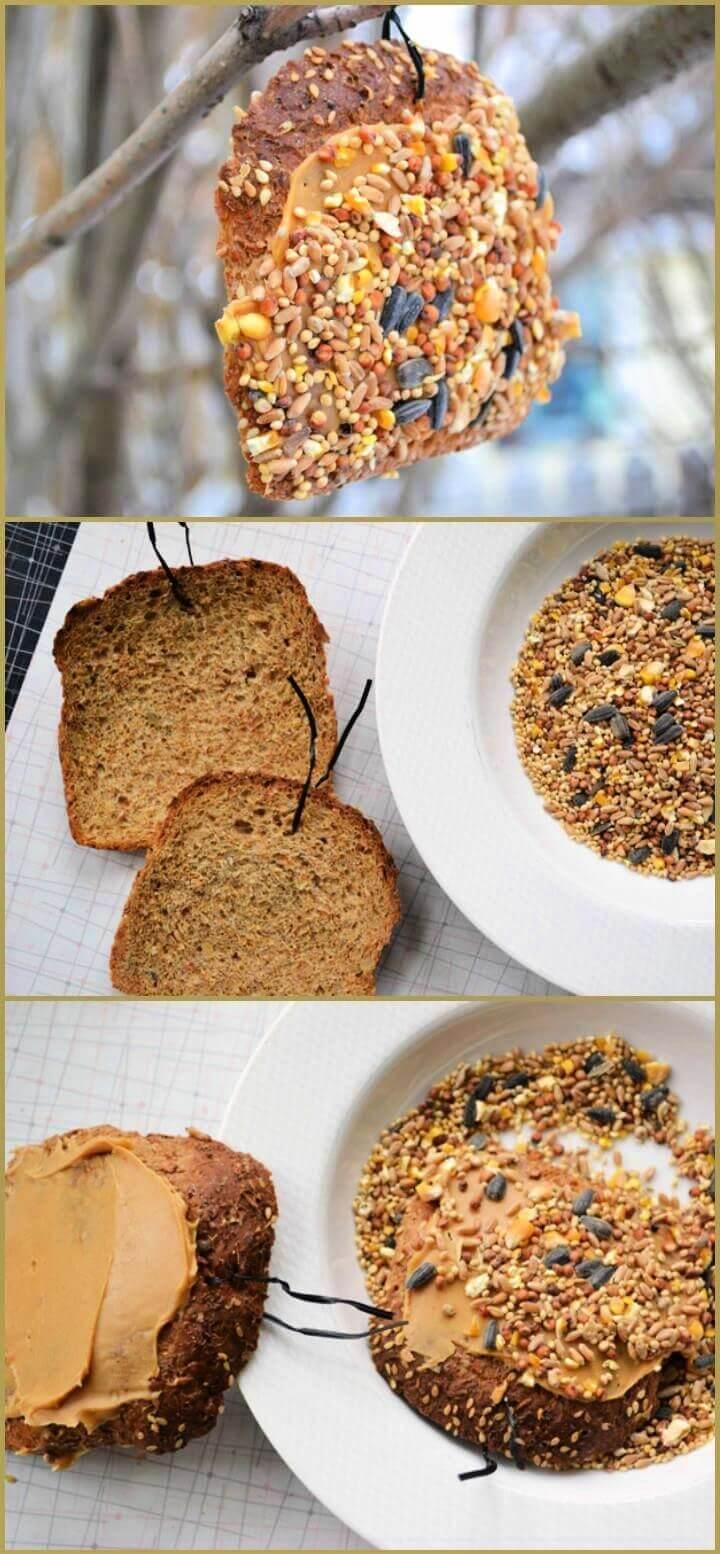 DIY Easy Stale Bread Bird Feeder Idea