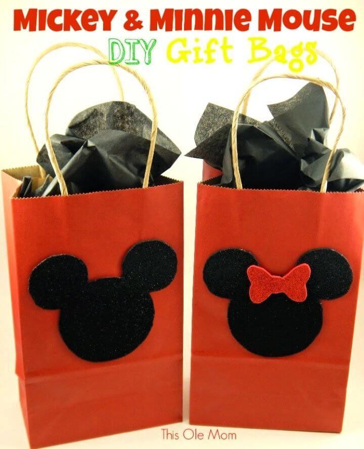 DIY Mickey and Minnie Mouse Gift Bags