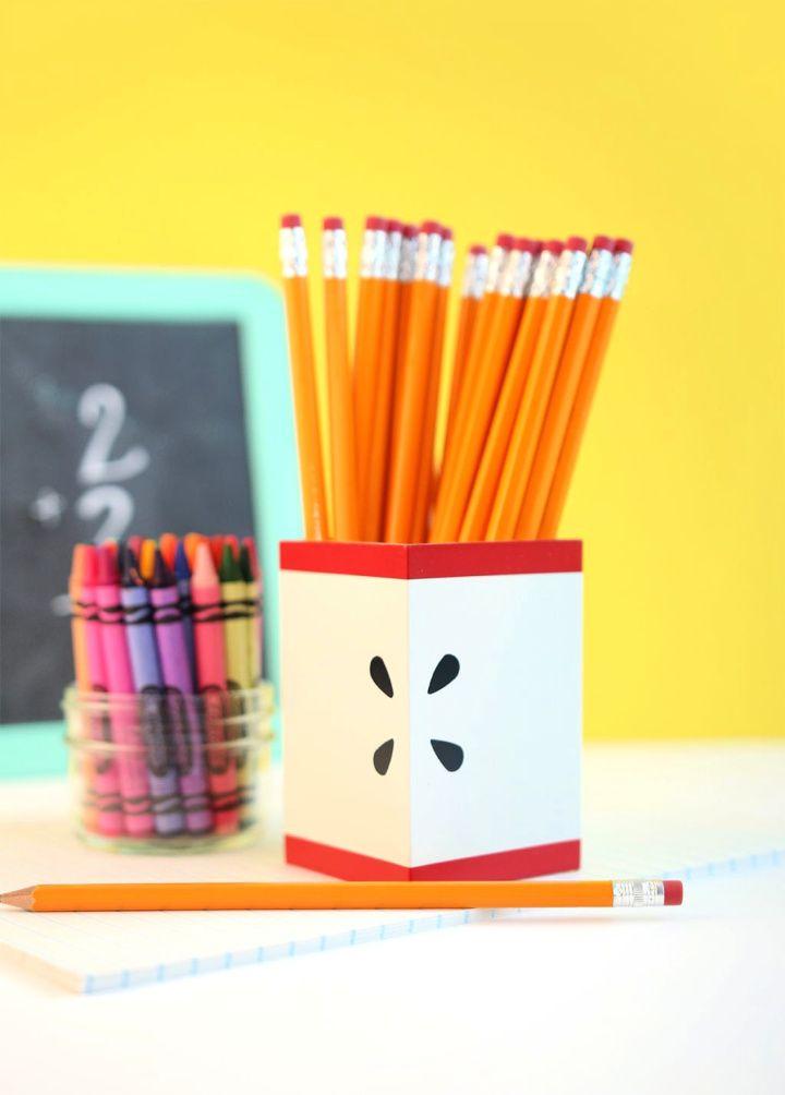 DIY Modern Apple Pencil Holder