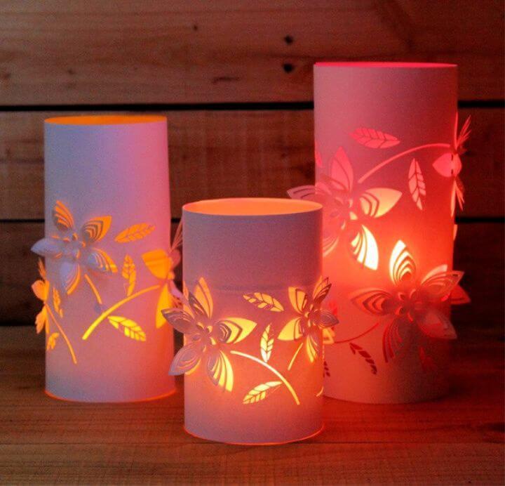 DIY Paper Lanterns with Beautiful 3D Flowers Design 1