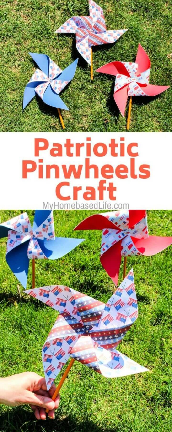 DIY Patriotic Pinwheels Craft for Kids