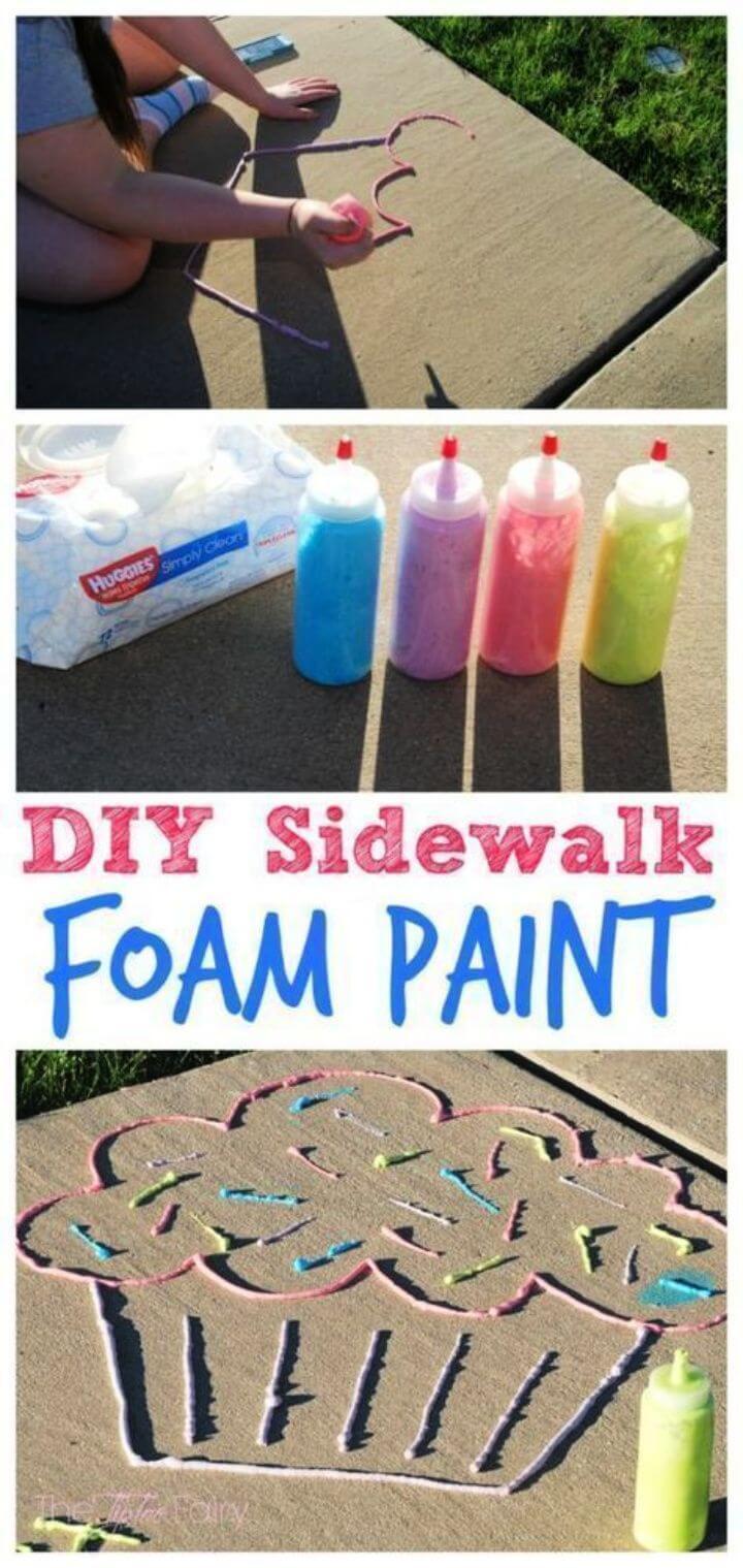 DIY Sidewalk Foam Paint