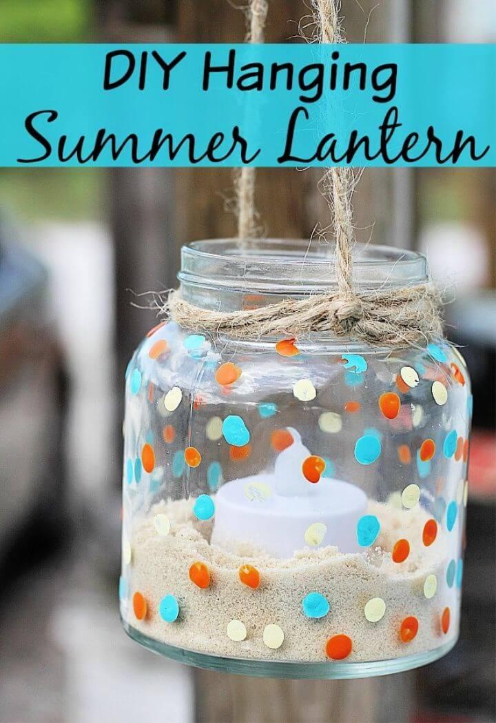 DIY Summer Hanging Jar Lantern