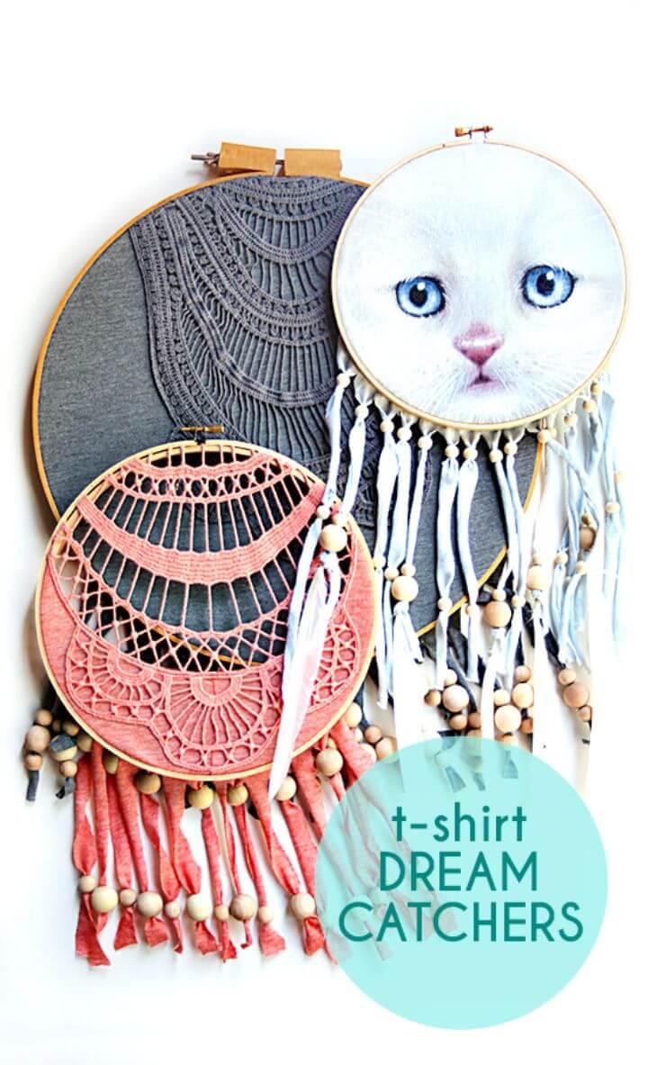 DIY T shirt Dreamcatchers