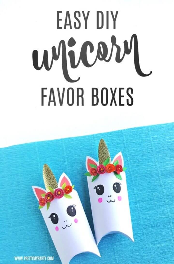 DIY Unicorn Favor Boxes