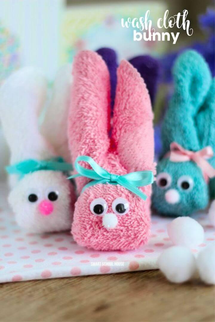 DIY Wash Cloth Bunny