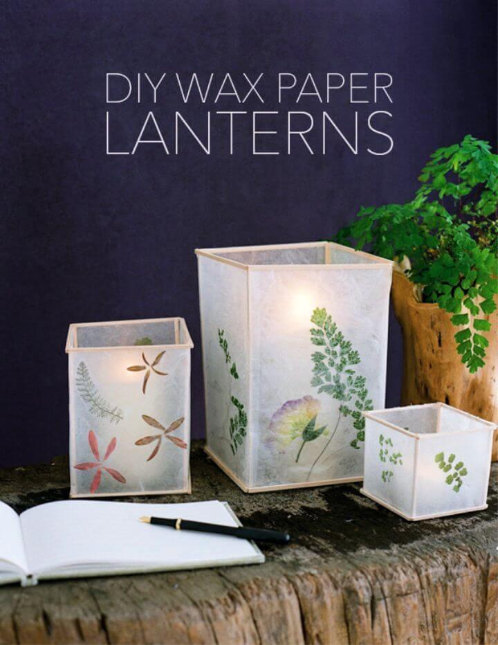 DIY Wedding Wax Paper Lanterns
