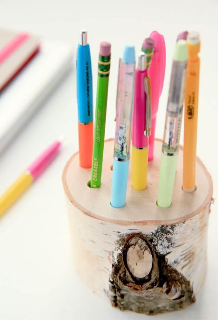 DIY Wooden Pencil Holder Tutorial