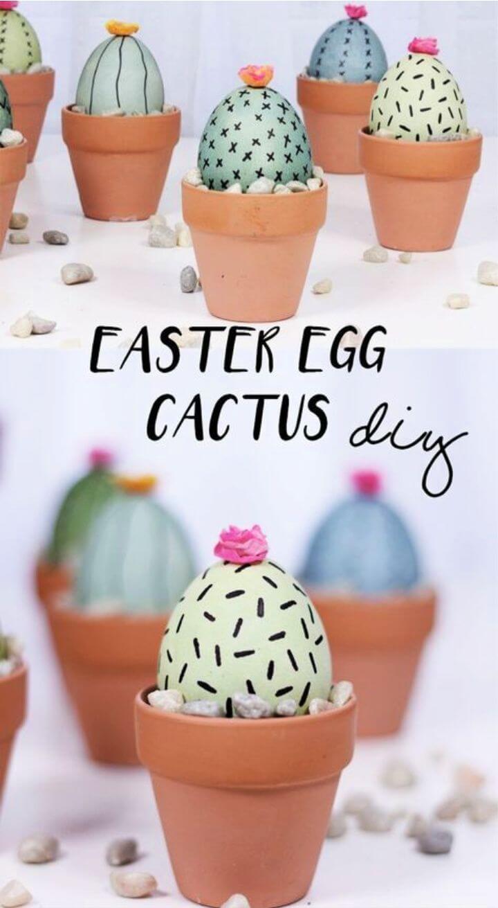 Easter Egg Cactus DIY