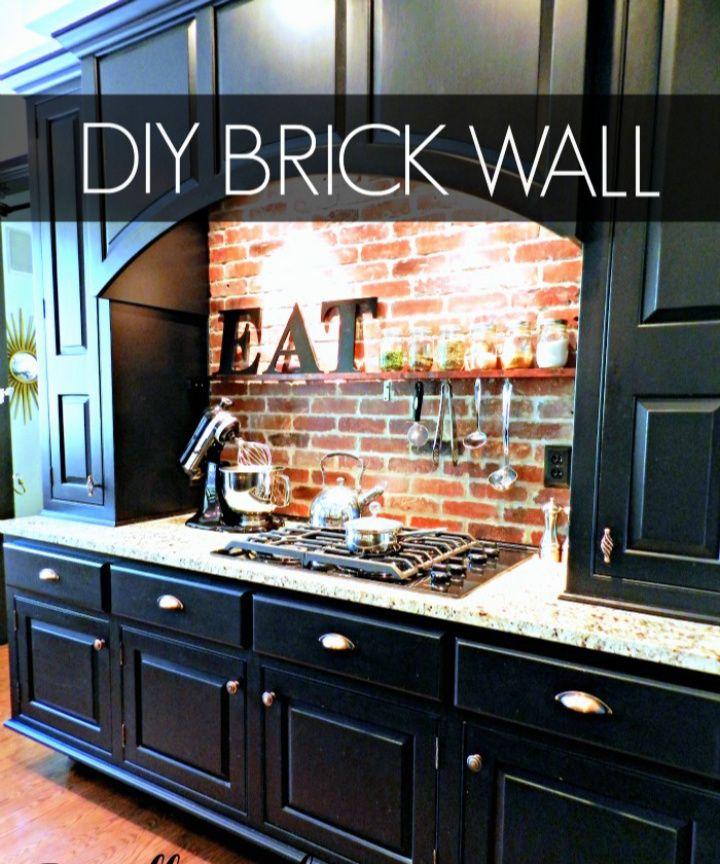 Easy DIY Brick Backsplash Tutorial