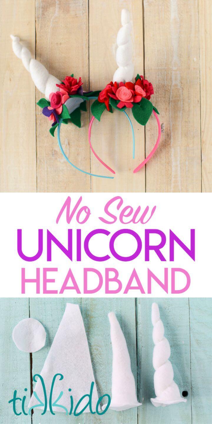 Easy DIY Felt Unicorn Horn Headband Tutorial Free Printable Unicorn Horn Template