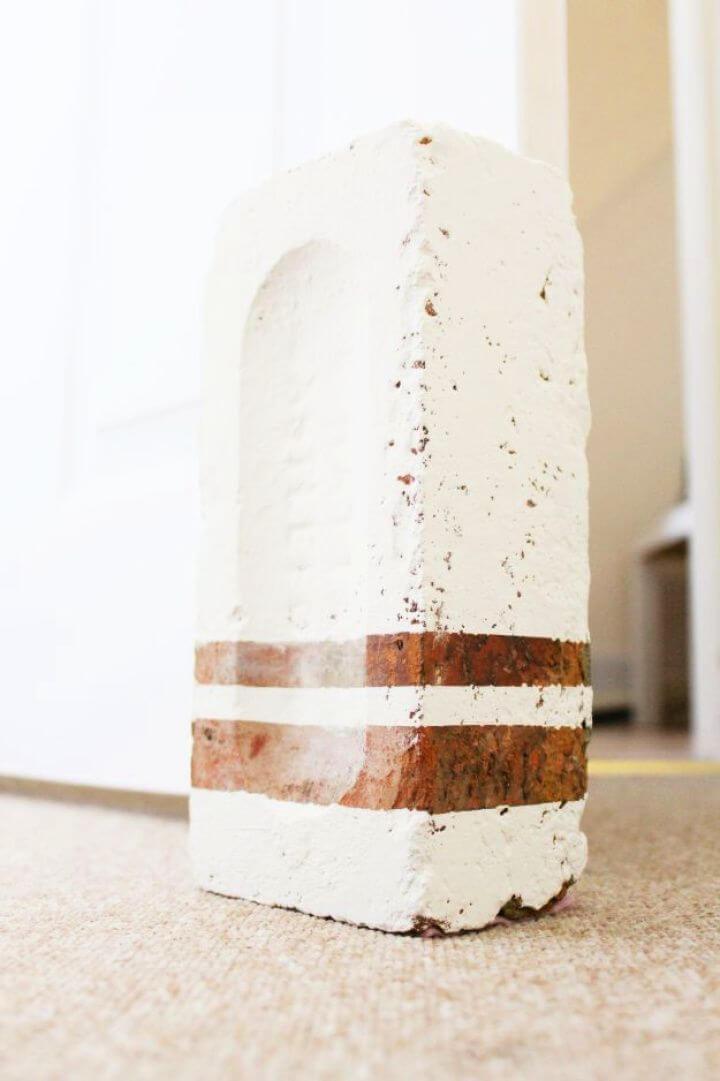 Easy DIY Upcycled Brick Doorstop