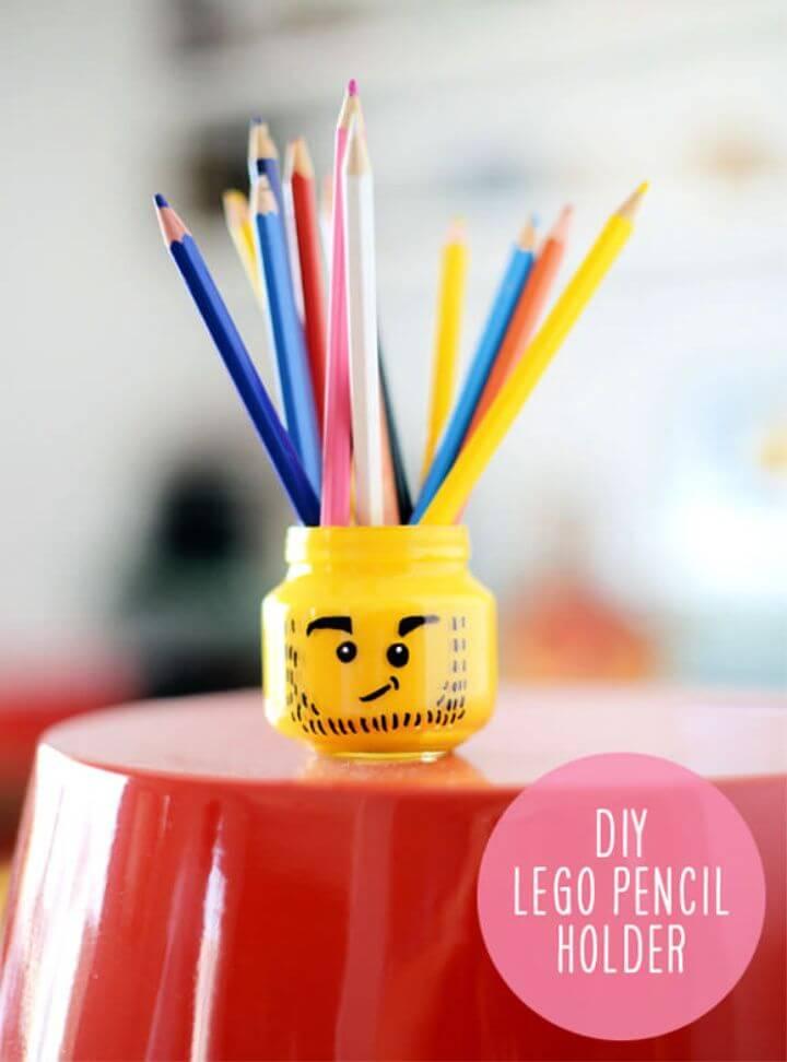 Easy To Make DIY LEGO Pencil Holder