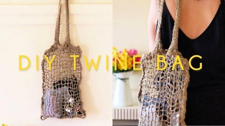 Eyecatching DIY Twine Net Tote Bag