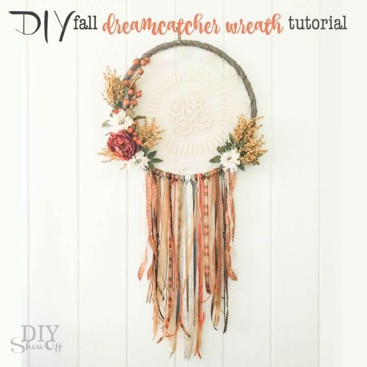 Fall Flowers Dream Catcher Tutorial