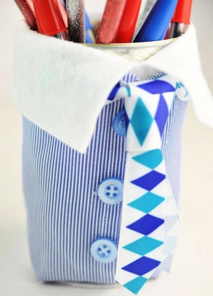 Fatherday Adorable Suit and Tie Pencil Cup Craft Father’s Day Gift Tutorial