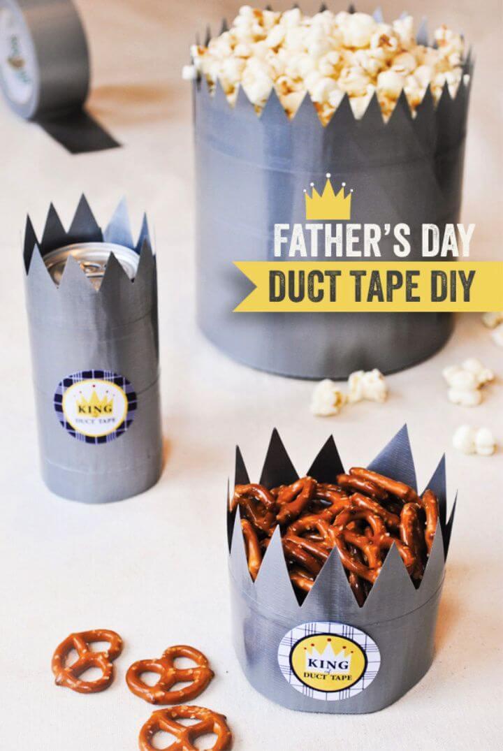 Father’s Day DIY “King of Duct Tape” Treat Crowns